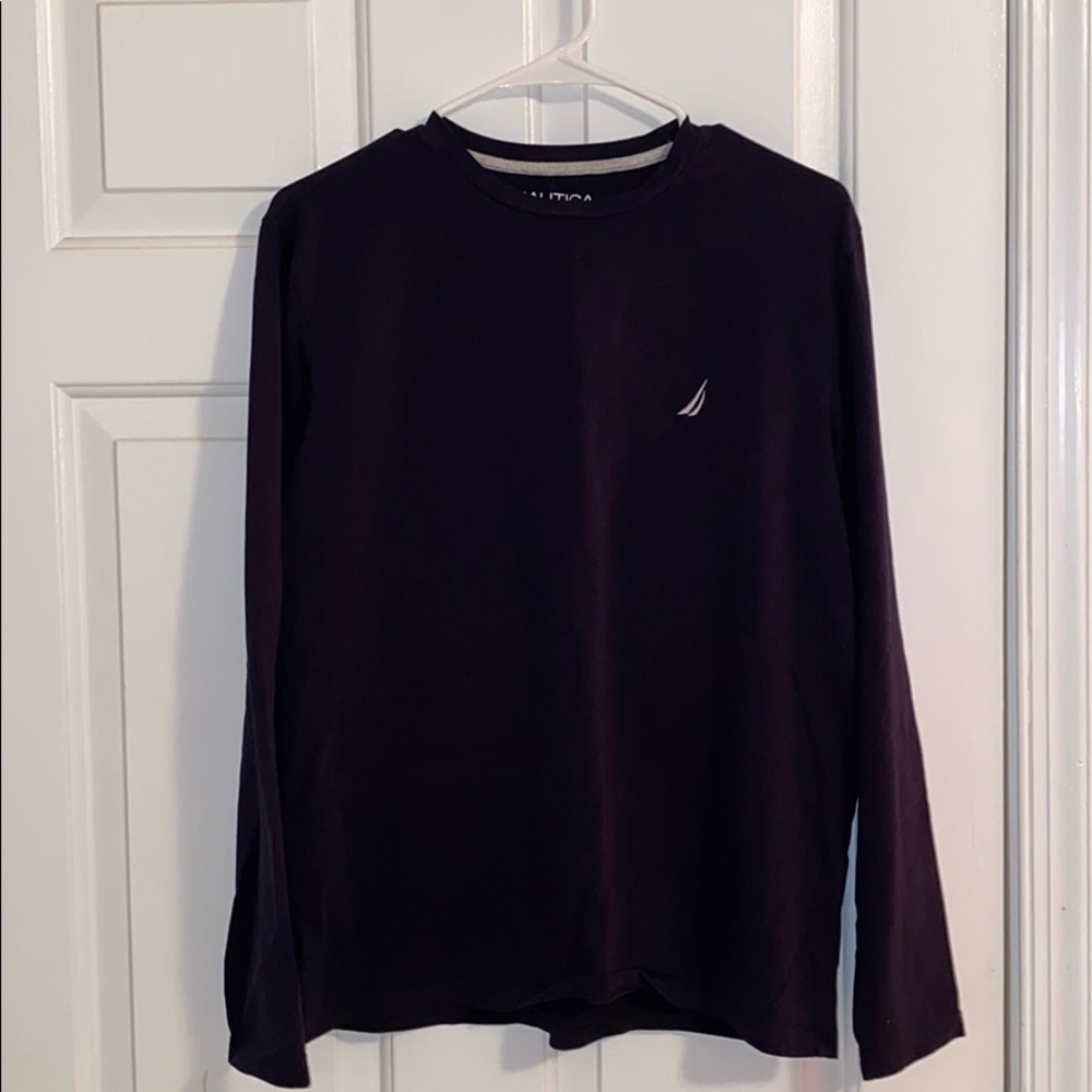 Nautica Navy Blue Long Sleeve Performance Tee (M)